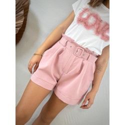 Pantalón corto pinza rosa