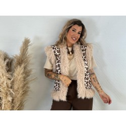 Chaleco pelos leopardo