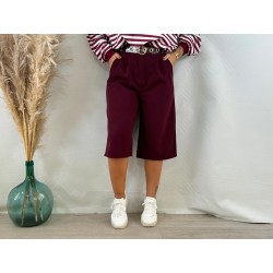 Bermudas pinza burdeos