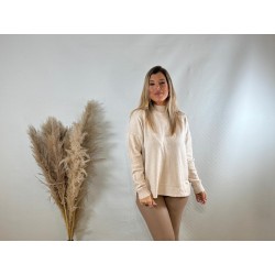 Jersey cuello suave / beige