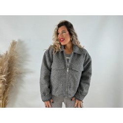 Chaqueta borreguito gris