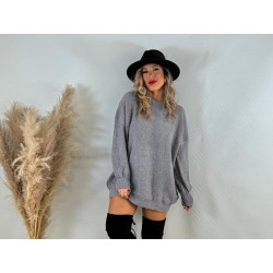 Vestido jersey gris