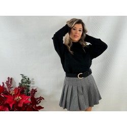 Falda pantalón tabla gris