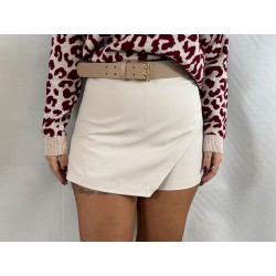 Falda pantalón beige