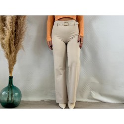 Pantalón palazo beige