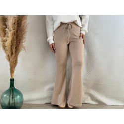 Pantalón campana Sport beige