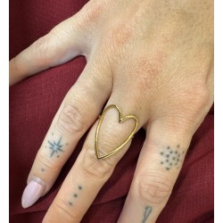 Anillo corazón oro