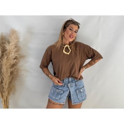 Camiseta Maxi marrón