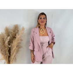 Blazer botón rosa