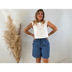 Camiseta corta hombreras...