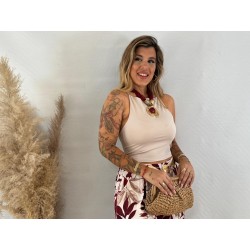 Top licra beige