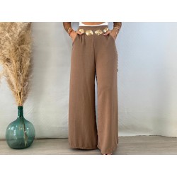Pantalón palazo camel
