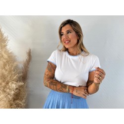 Camiseta filo celeste