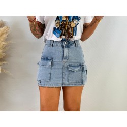 Falda pantalón vaquero cargo