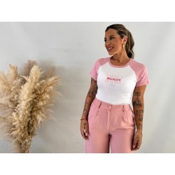Camiseta NYC rosa
