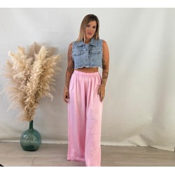 Pantalón fluido rosa