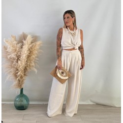 Conjunto lino beige