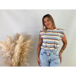 Camiseta rayas hombreras