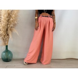 Pantalón palazo cinturón/...