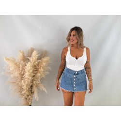 Body cremallera blanco