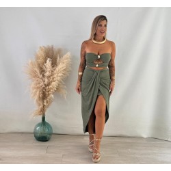 Conjunto falda verde