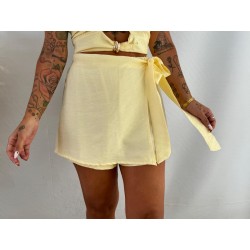 Falda pantalón pareo amarillo