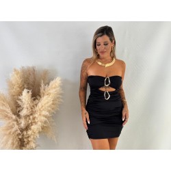 Vestido hebilla negro