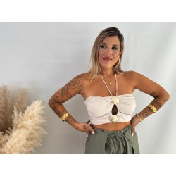 Top concha beige