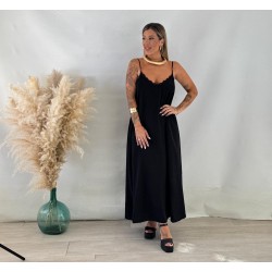 Vestido lencero negro