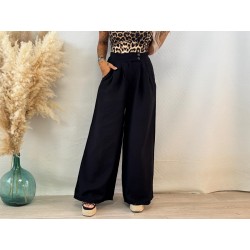 Pantalón cintura botón negro