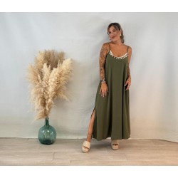 Vestido crochet monedas verde