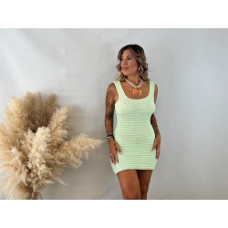 Vestido crochet verde