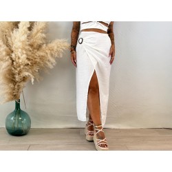 Falda aro madera blanca