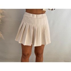 Falda pantalón tablas beige
