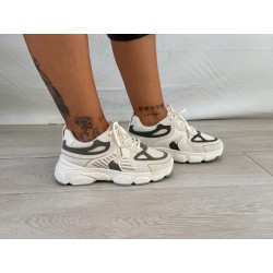 Zapatillas beige/verde