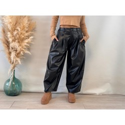 Pantalón ballom polipiel negro