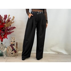 Pantalón balloon palazo negro