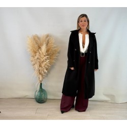 Abrigo gabardina negro