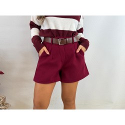 Pantalón palo burdeos