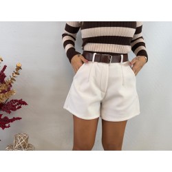 Pantalón paño crema