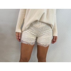 Short lentejuelas encaje...