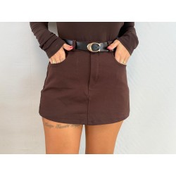 Falda pantalón marrón