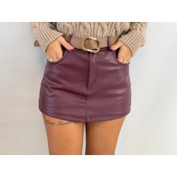 Falda pantalón polipiel...