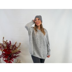 Jersey Maxi lana gris