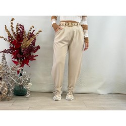 Pantalón slouchy beige