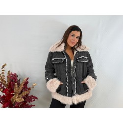 Abrigo vaquero pelos negro