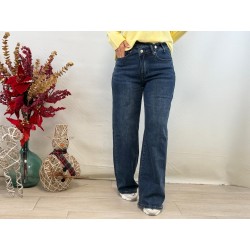 Vaquero doble cintura oscuro