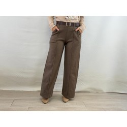 Pantalón cinturón marrón