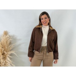 Bomber antelina marrón