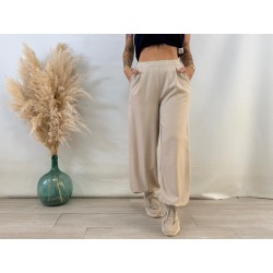 Pantalón jogger beige